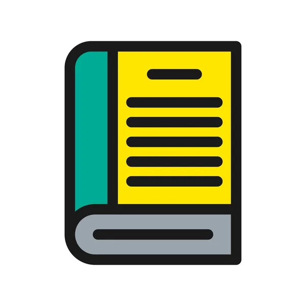 Línea Libro Llena Vector Icon Desig — Vector de stock