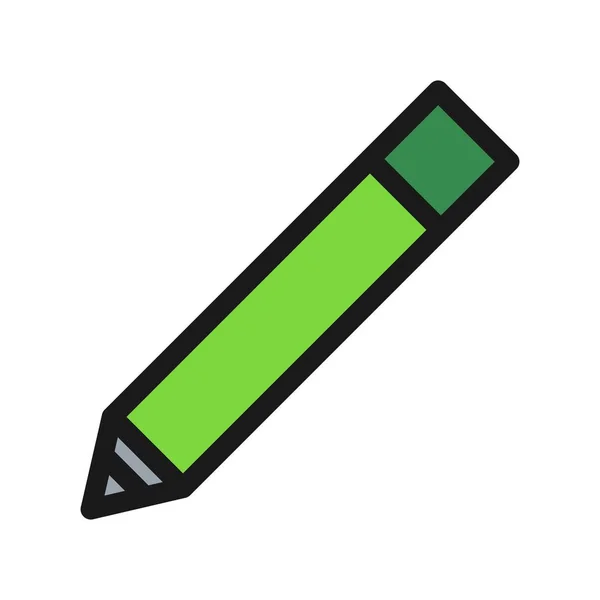 Pencil Line Filled Vector Icon Desig — Stock Vector