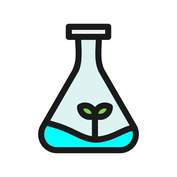 Icône Vectorielle Remplie Par Ligne Bécher Desig — Image vectorielle