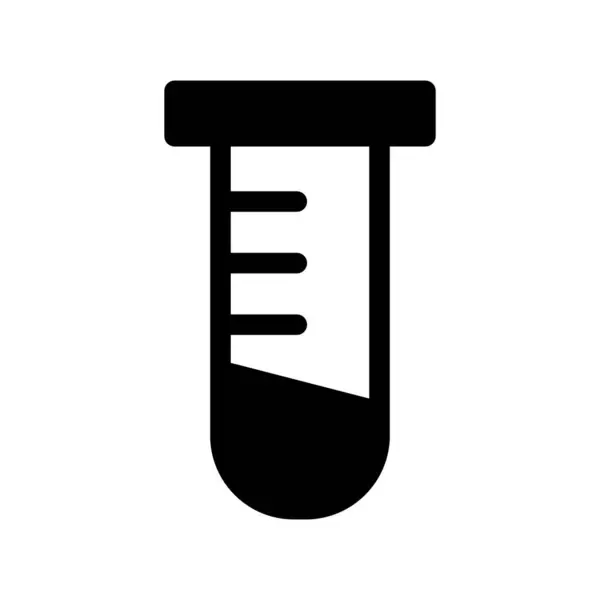 Tubo Ensayo Glyph Vector Icon Desig — Vector de stock