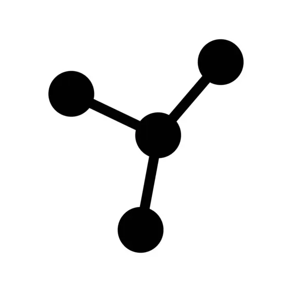 Icône Vectorielle Glyphe Des Molécules Desig — Image vectorielle