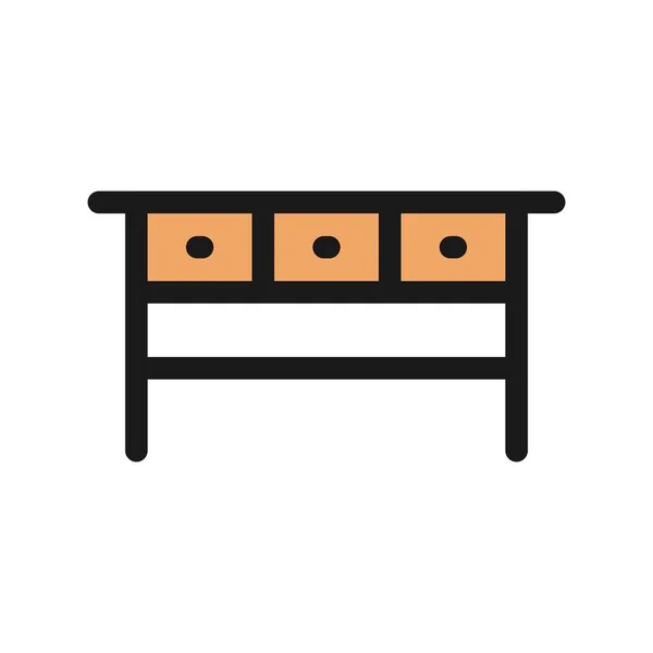 桌线填充向量Icon设计 — 图库矢量图片