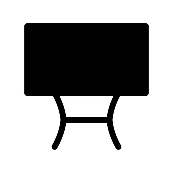 Mesa Centro Glyph Vector Ícone Desig —  Vetores de Stock