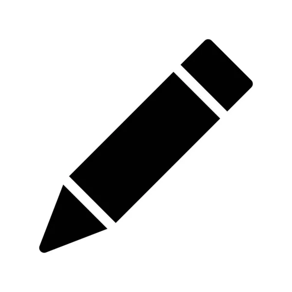 Pencil Glyph Vector Icon Desig — Stock Vector