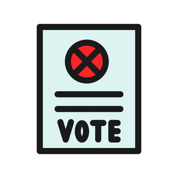 Vote Line Gefülltes Vector Icon Desig — Stockvektor
