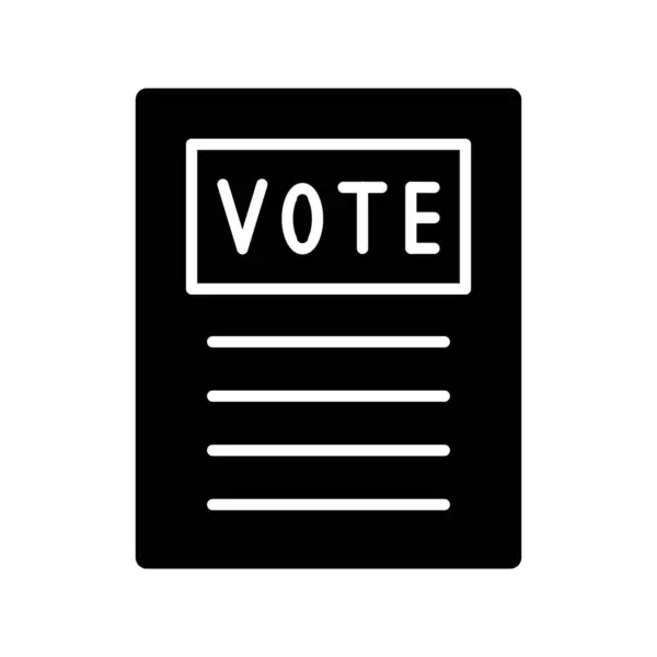 Vote Glyph Vector Icon Desig — Archivo Imágenes Vectoriales