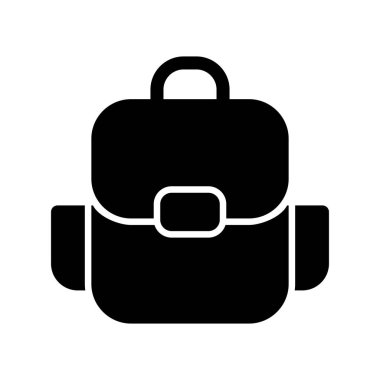 Çanta Glyph Vektör Simgesi Tasarımı