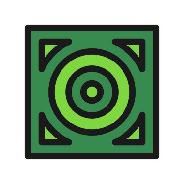 Hoparlör Satırı Dolu Vektör Simgesi Tasarımı