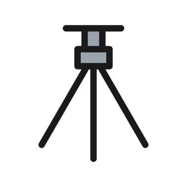 Tripod Satırı Doldurulmuş Vektör Simgesi Tasarımı