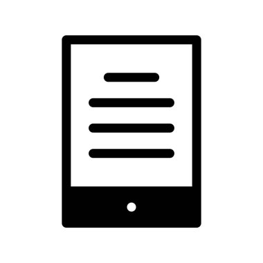 Ebook Glyph Vektör Simgesi Tasarımı