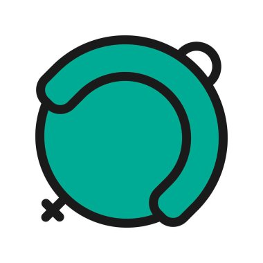 Şamandıra Satırı Dolu Vektör Simgesi Tasarımı