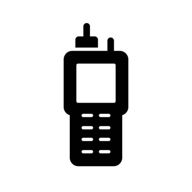 Telsiz Telsizi Glyph Vektör Simgesi Tasarımı