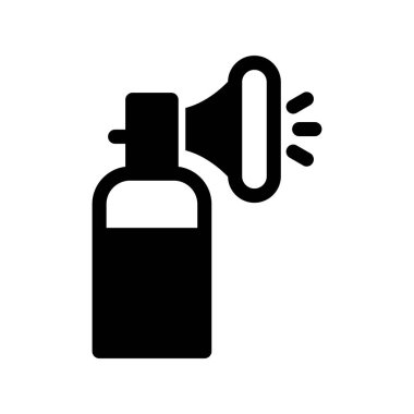 Hava Kornası Glyph Vektör Simgesi Tasarımı