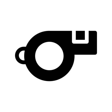 Whistle Glyph Vektör Simgesi Tasarımı