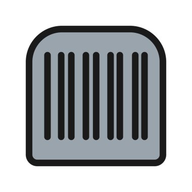 Çubuk Satırı Doldurulmuş Vektör Simgesi Tasarımı