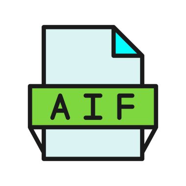 Aif Satırı Dolu Vektör Simgesi Tasarımı