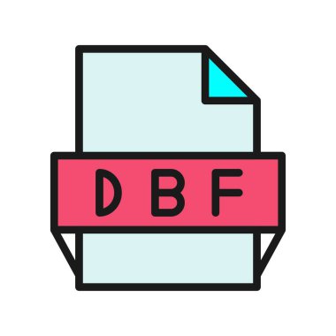Dbf Satırı Dolu Vektör Simgesi Tasarımı