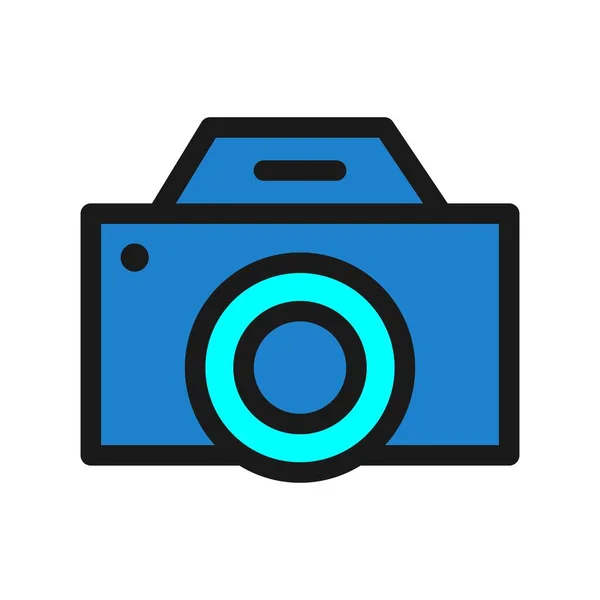 Camera Line Filled Vector Icon Desig — Stock Vector