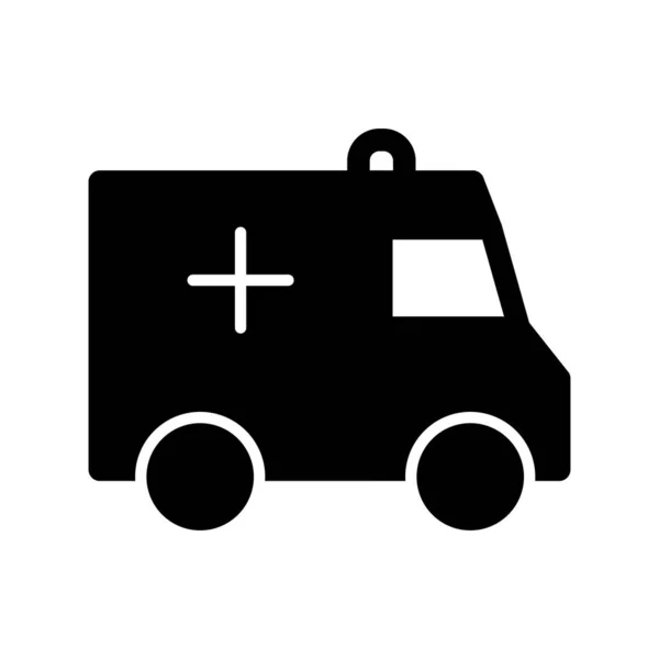 Krankenwagen Glyph Vector Icon Desig — Stockvektor