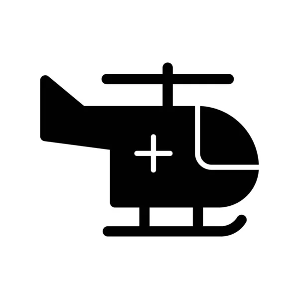 Helikopter Glyph Vector Icon Desig — Stockvektor