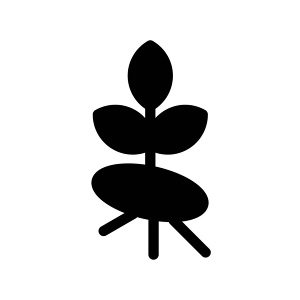 Sprout Glyph Vector Icon Desig — Stock Vector