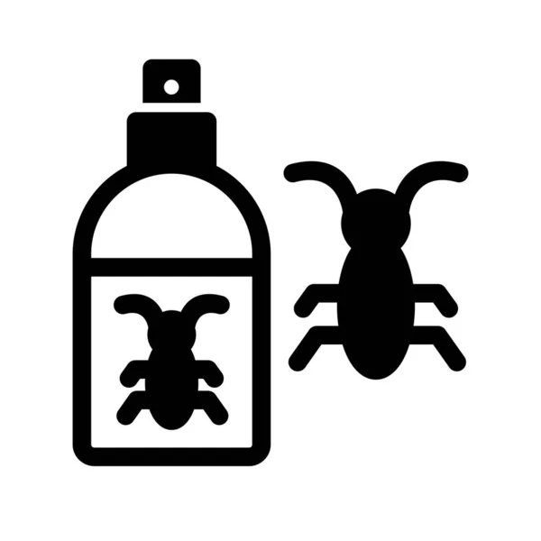Bug Repellent Glyph Vector Icon Desig — Stock vektor