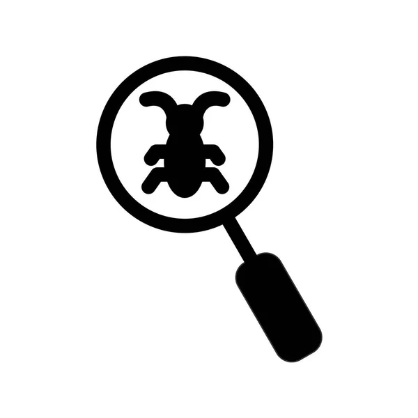 Icona Vettoriale Glyph Bug Desig — Vettoriale Stock