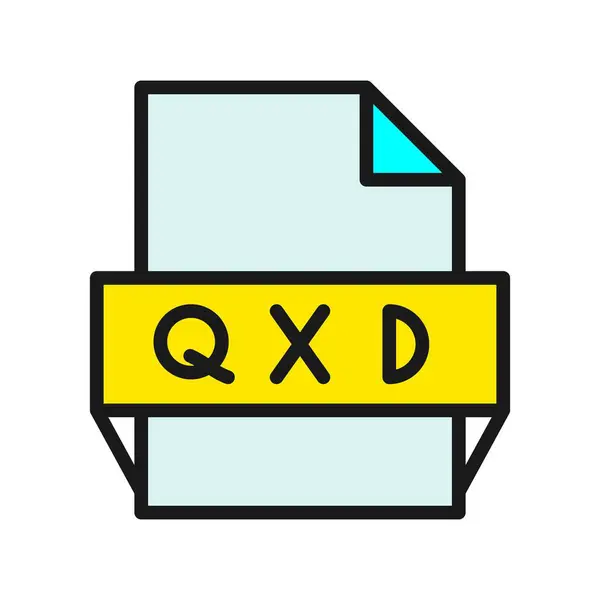 Qxd Satırı Doldurulmuş Vektör Simgesi Tasarımı — Stok Vektör