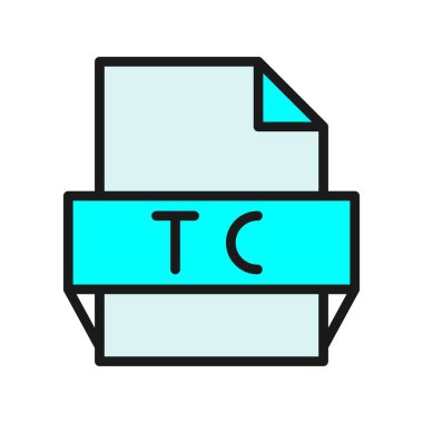 Tc Satırı Doldurulmuş Vektör Simgesi Tasarımı