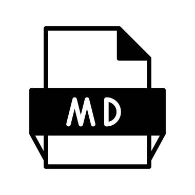 Md Glyph Vektör Simgesi Tasarımı