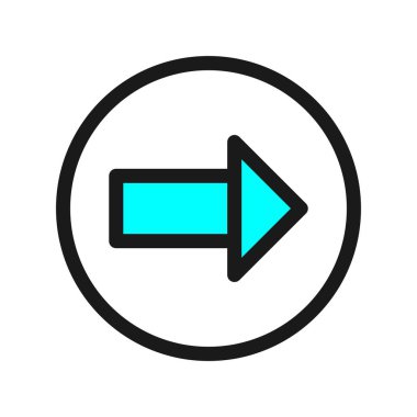 Sağ Ok Satırı Dolu Vektör Simgesi Tasarımı