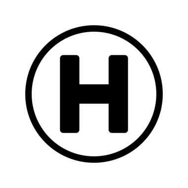 Hastane Glyph Vektör Simgesi Tasarımı