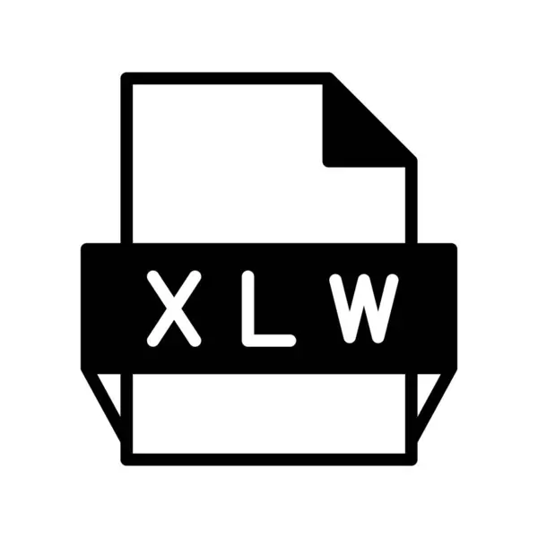 Xlw Glyph Vector Icon Desig — Stockový vektor