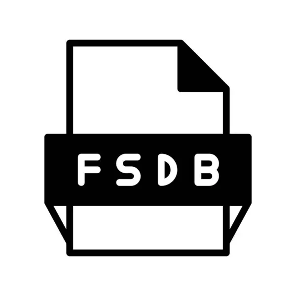 Fsdb Glyph Vector Ícone Desig — Vetor de Stock