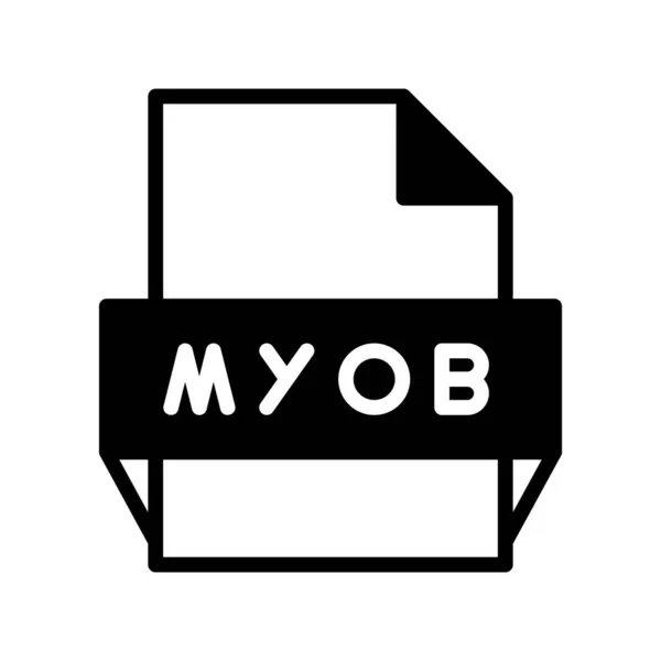 Myob Glyph Vector Icon Desig — Vector de stock