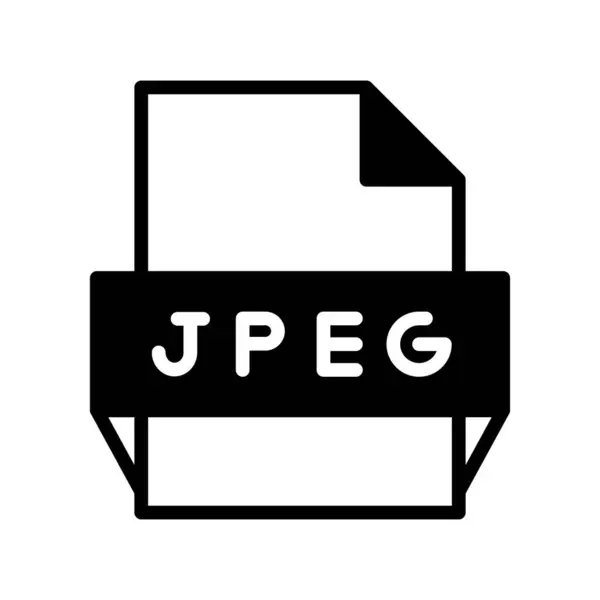 Jpegグリフベクトルアイコンデザイン — ストックベクタ