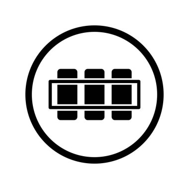 Demiryolu Glyph Vektör Simgesi Tasarımı