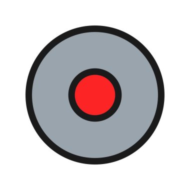 Kayıt Satırı Dolu Vektör Simgesi Tasarımı