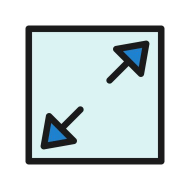 Satırı Büyüt Doldurulmuş Vektör Simgesi Tasarımı