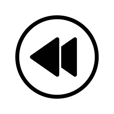 Geri Glyph Vektör Simgesi Tasarımı