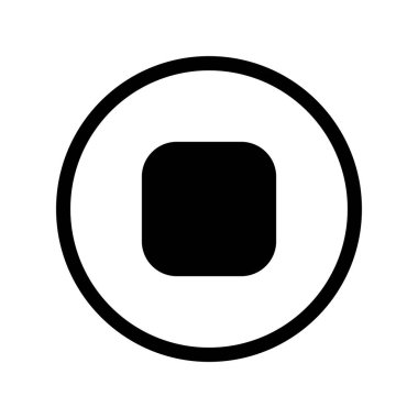 Glyph Vektör Simgesi Tasarımı Durdur