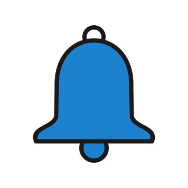 Çan Satırı Doldurulmuş Vektör Simgesi Tasarımı