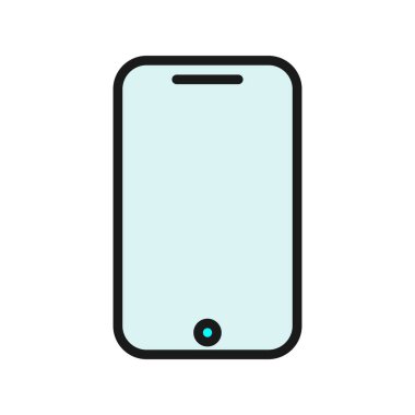 Mobil Satır Dolu Vektör Simgesi Tasarımı