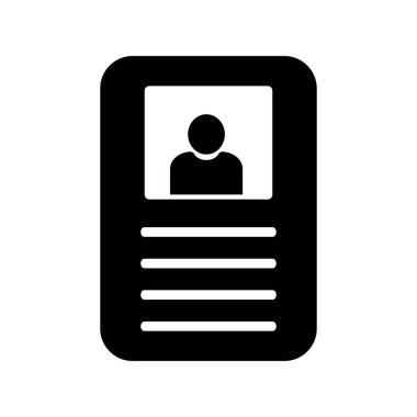 Profil Glyph Vektör Simgesi Tasarımı