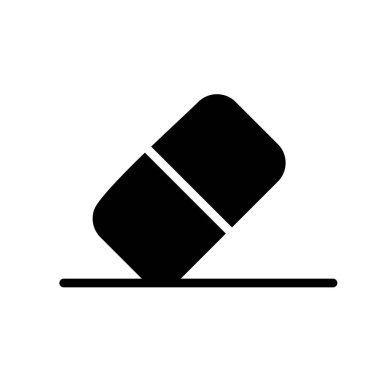 Silgi Kabartma Vektör Simgesi Tasarımı