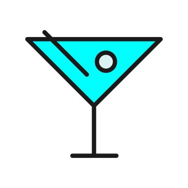 İçme Satırı Dolu Vektör Simgesi Tasarımı