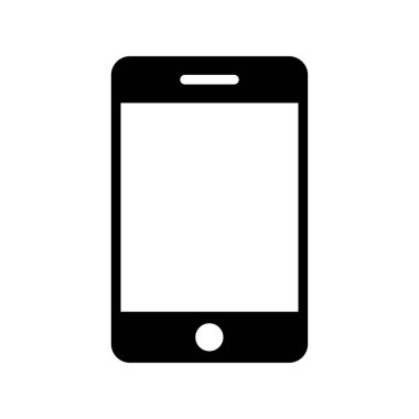 Akıllı Telefon Glyph Vektör Simgesi Tasarımı