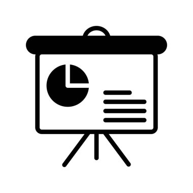 Pie Glyph Vektör Simgesi Tasarımı