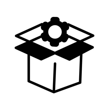  Kutu Kabartma Vektörü Simgesi Tasarımı