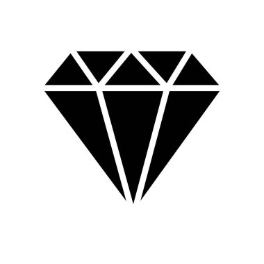 Elmas Kabartma Vektör Simgesi Tasarımı